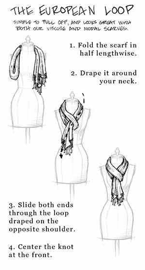 شال مجیک اسکارف بلند را چگونه تا بزنیم؟