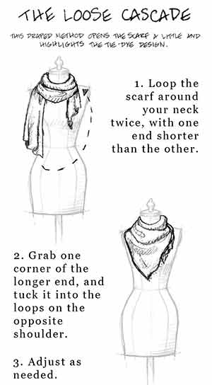 شال مجیک اسکارف بلند را چگونه تا بزنیم؟